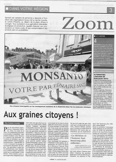 MArche Monsanto L'écho 20160523